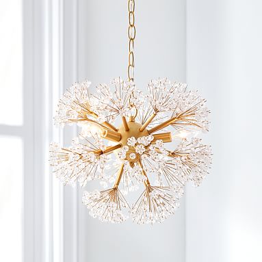 crystal flower light fixture