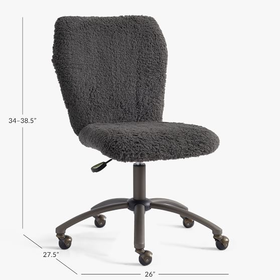 gray sherpa desk chair