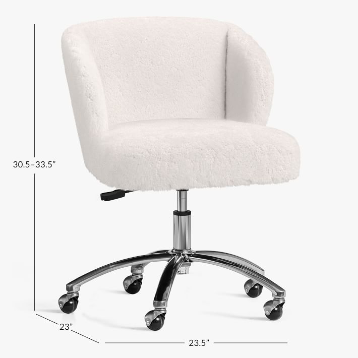 pottery barn fuzzy desk chair