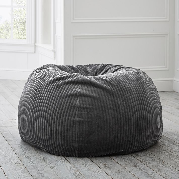 Charcoal Chamois Bean Bag Chair Pottery Barn Teen