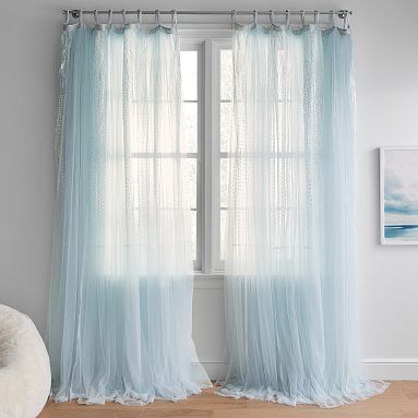 Harry Potter Spells Tulle Sheer 63 Inches Ice Blue