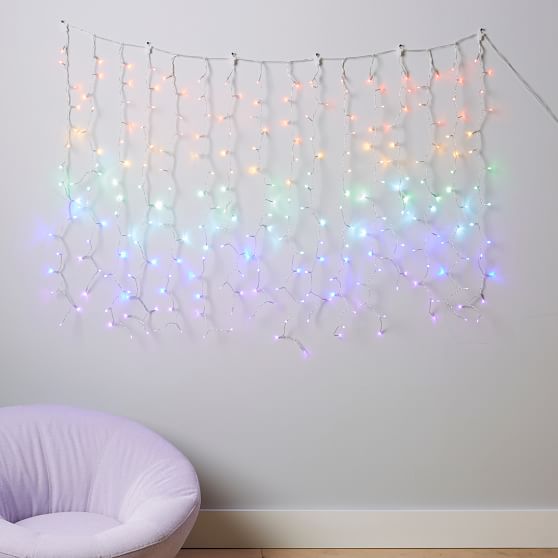 ombre purple waterfall string lights