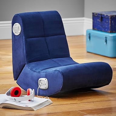 suede mini rocker speaker chair