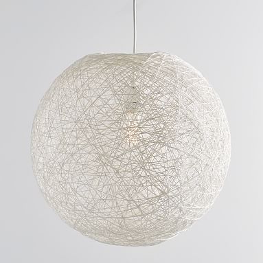 woven globe pendant light