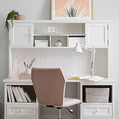 white desk with hutch pottery barn