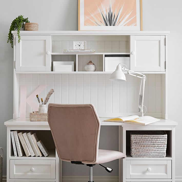 pottery barn computer desk with hutch