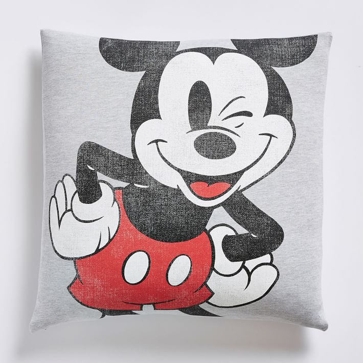 Disney Mickey Mouse Winking Jersey Pillow Cover