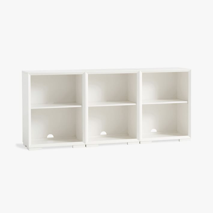 Callum 75" Triple 2-Shelf Low Bookcase