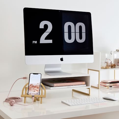 glam desk shelves