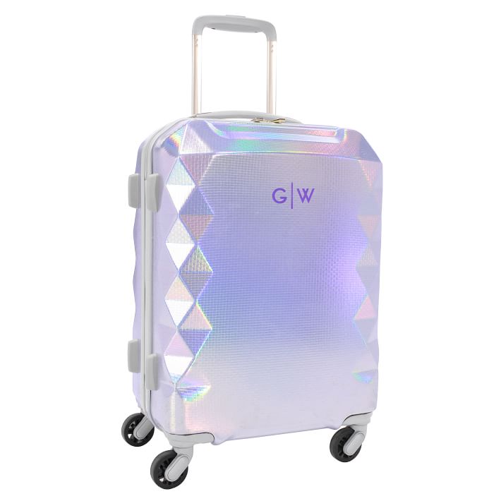 Luxe Hard-Sided Metallic Carry-on Luggage