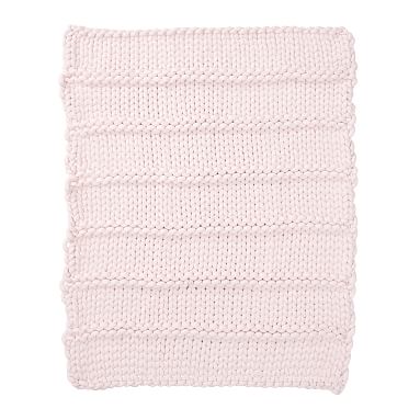 Super Chunky Knit Throw, 45X55, Powdered Blush