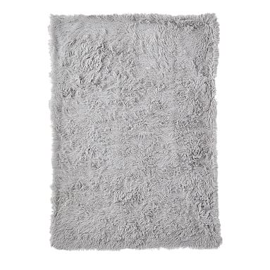 Recycled Fluffy Luxe Throw, 45x60, Light Grey