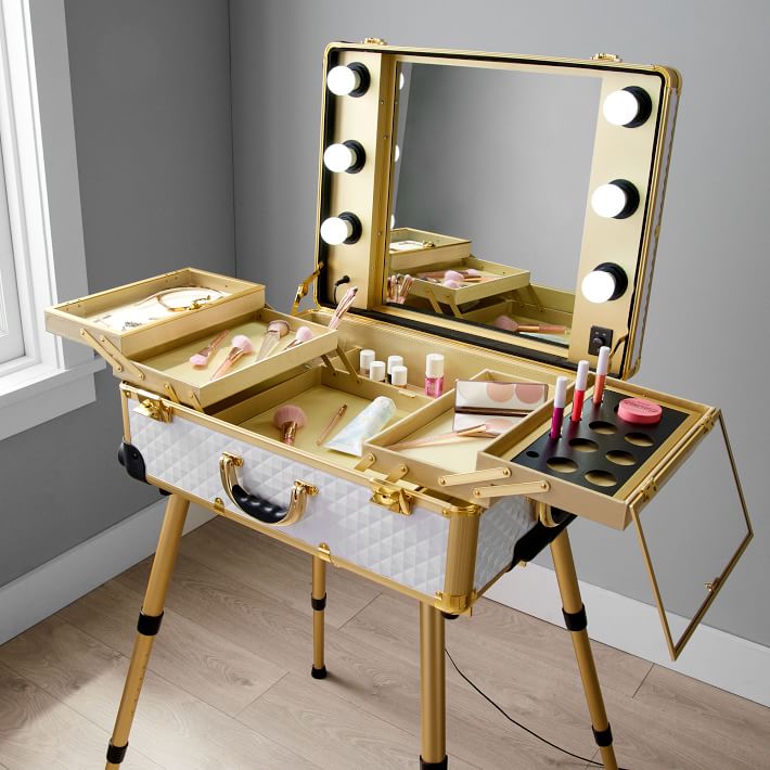 travel vanity with lights