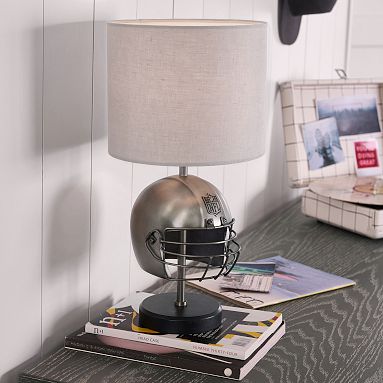 pottery barn football lamp