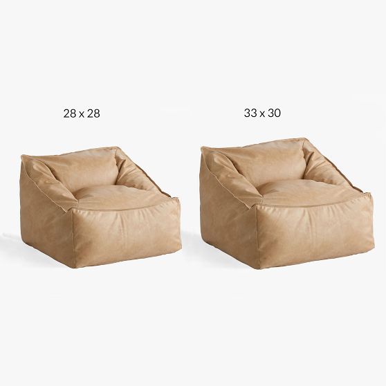 pottery barn vegan leather lounger