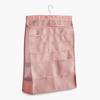 RPET Hanging Closet Accessory Storage Organizer, Solid Dusty Rose