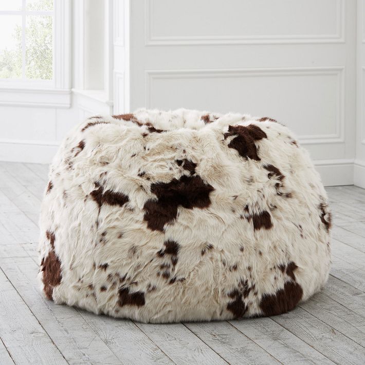 cow print bean bag cover