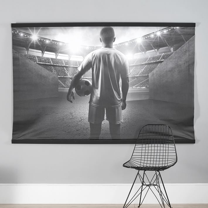 Black and White Soccer Wall Mural