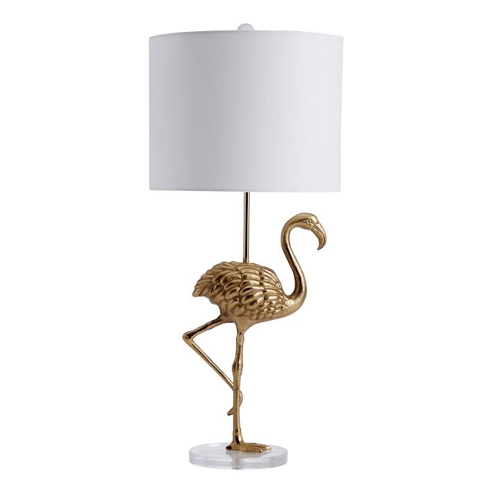 pottery barn flamingo lamp