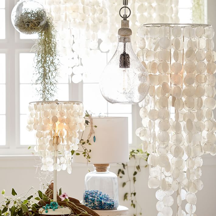 pottery barn capiz lamp