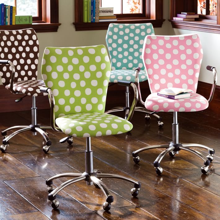 polka dot swivel chair