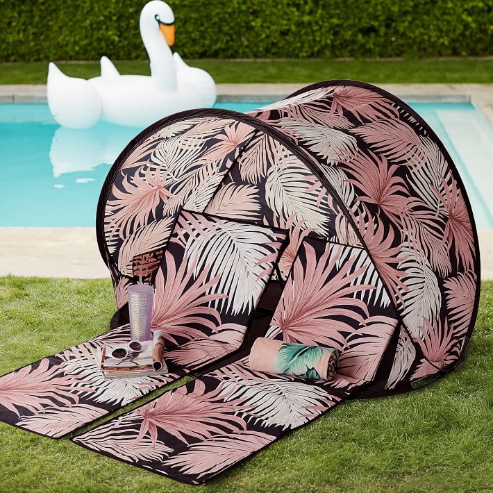 sunshade tent and lounger