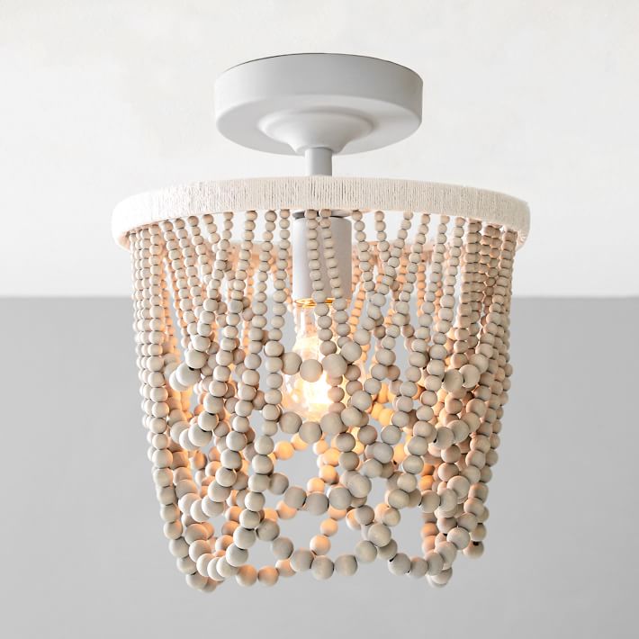 draped bead table lamp