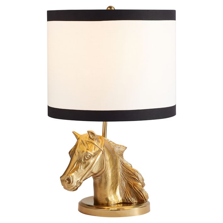 pottery barn horse lamp