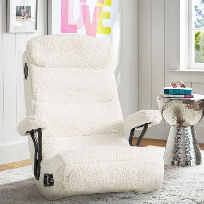 ivory sherpa chair