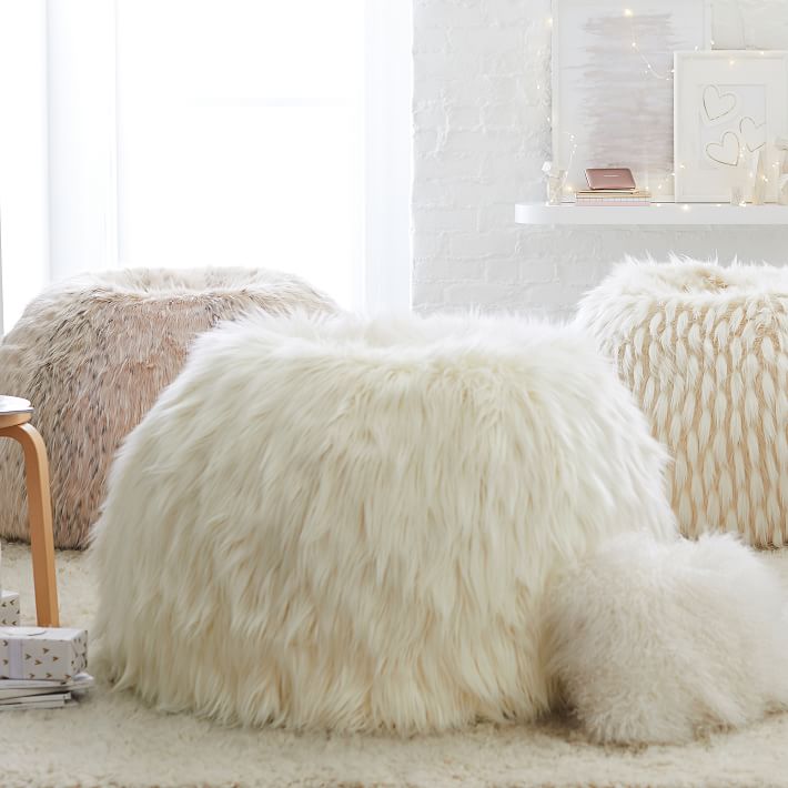 himalayan faux fur bean bag