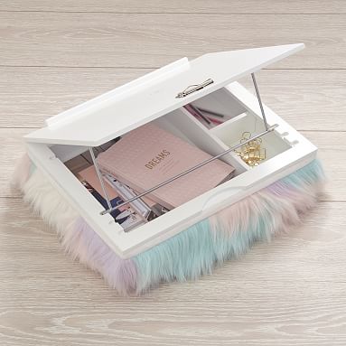 faux fur lap desk