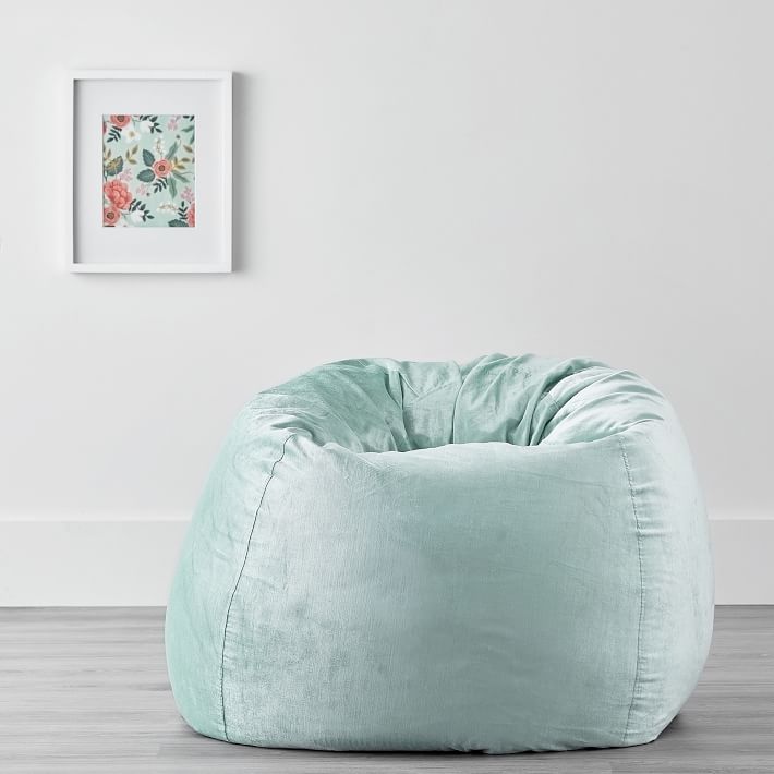 seafoam green bean bag chair