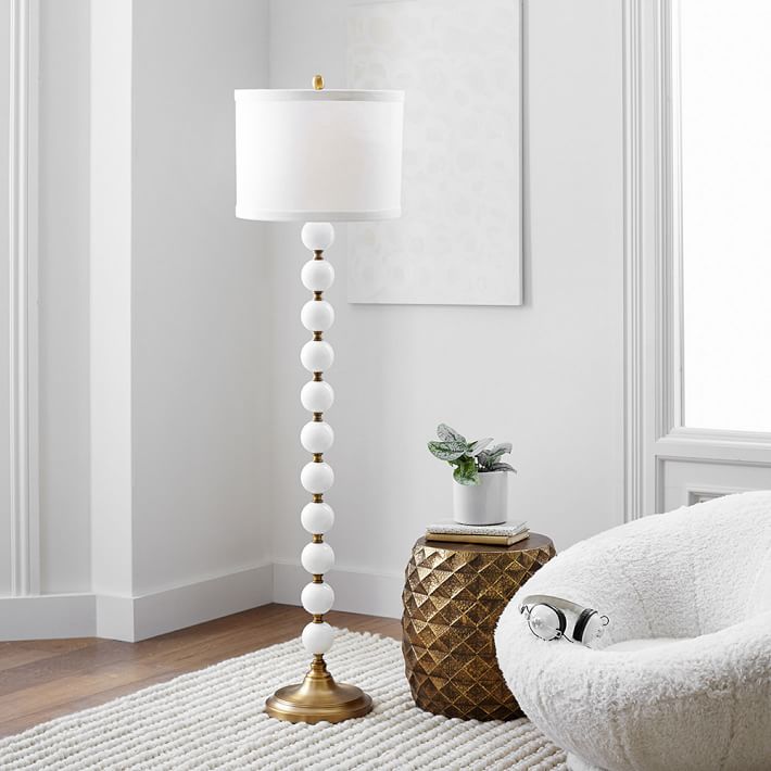 white bubble floor lamp