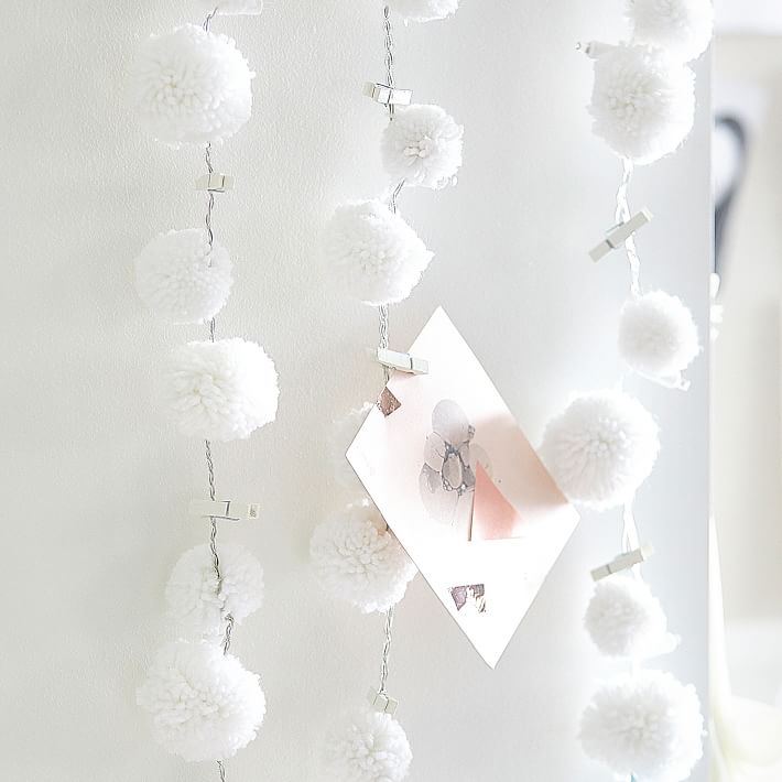 pom pom led string lights