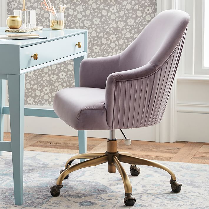 lavender swivel chair