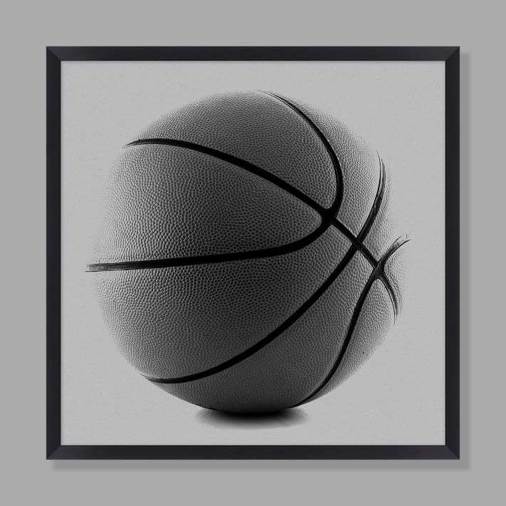 Basketball Framed Art, 28"x28"