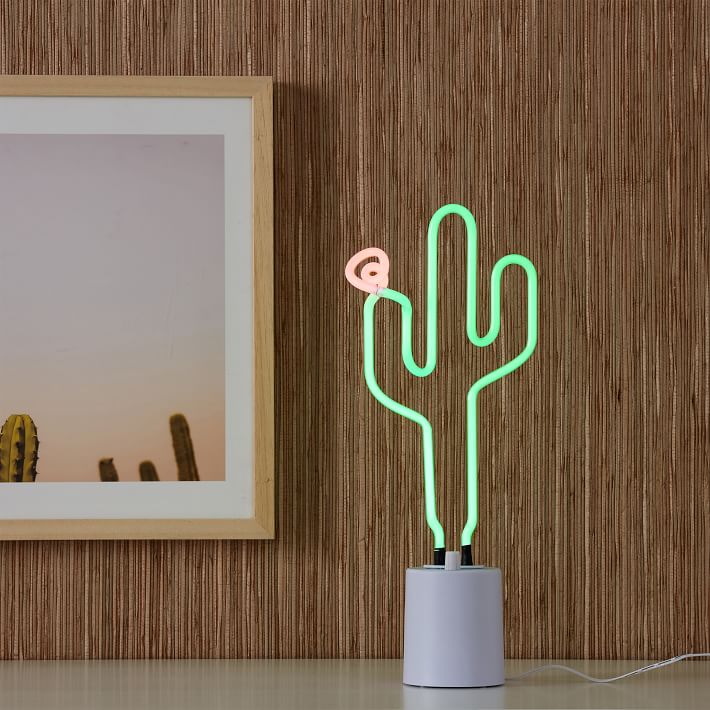 sunnylife neon cactus light