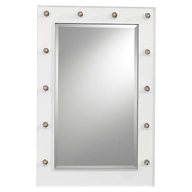 Vanity Marquee Beauty Mirror, White
