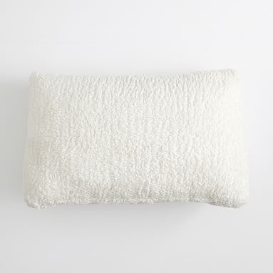 Cozy Study Buddy Recycled Sherpa Pillow, One Size, Ivory