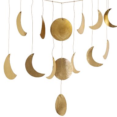 Moon Phases Garland, Moon Phases Garland, Gold