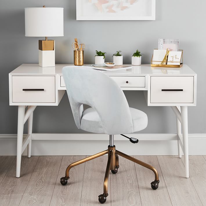 west elm white desk drawers