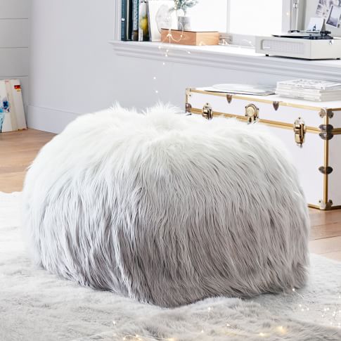 himalayan faux fur bean bag