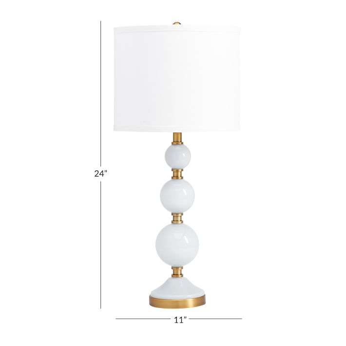 white bubble table lamp