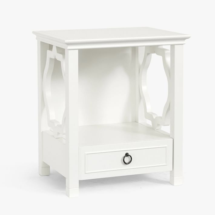 pottery barn side table white