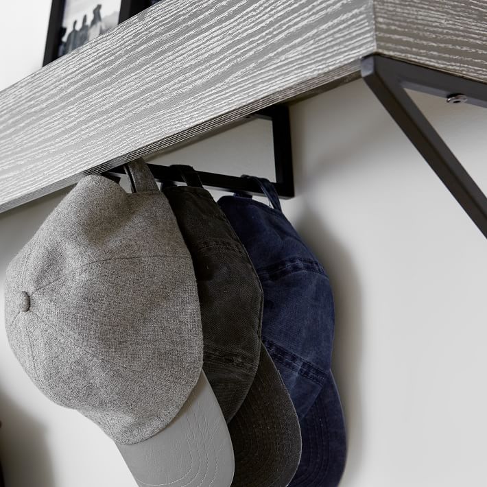 Double Wide Metallic Trim Shelf with Clothing Bar Pottery Barn Teen