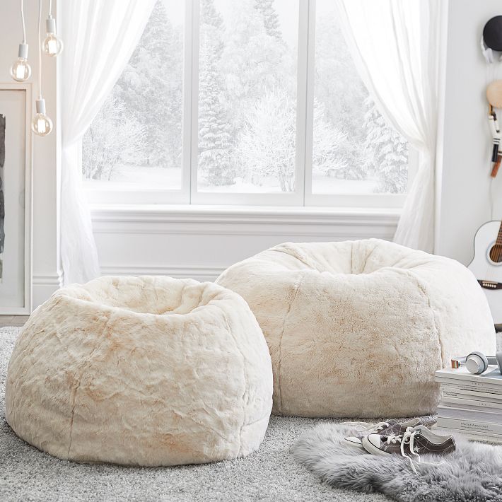 pottery barn polar bear bean bag