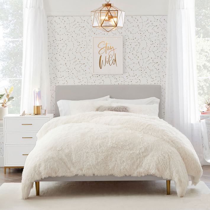 Ellery Essential Upholstered Bed Teen Bed Pottery Barn Teen