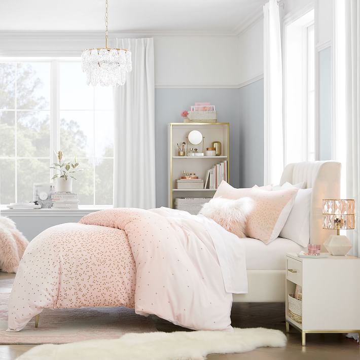 Avalon Channel Stitch Upholstered Bed | Teen Bed | Pottery Barn Teen