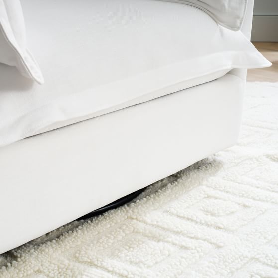 LinenBlend White Cara Swivel Chair Pottery Barn Teen