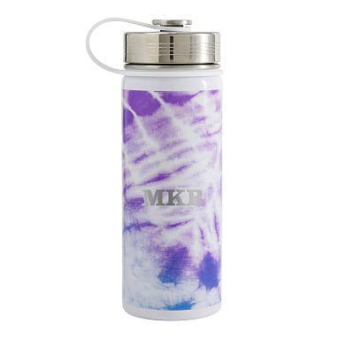 Slim Purple Navy Laguna Tie Dye Water Bottle